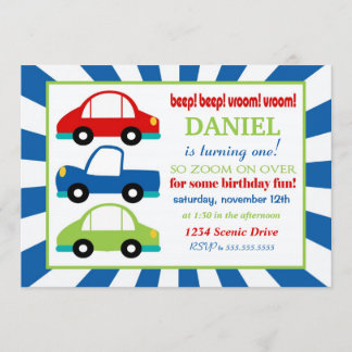 Beep Beep Birthday Party Invitation