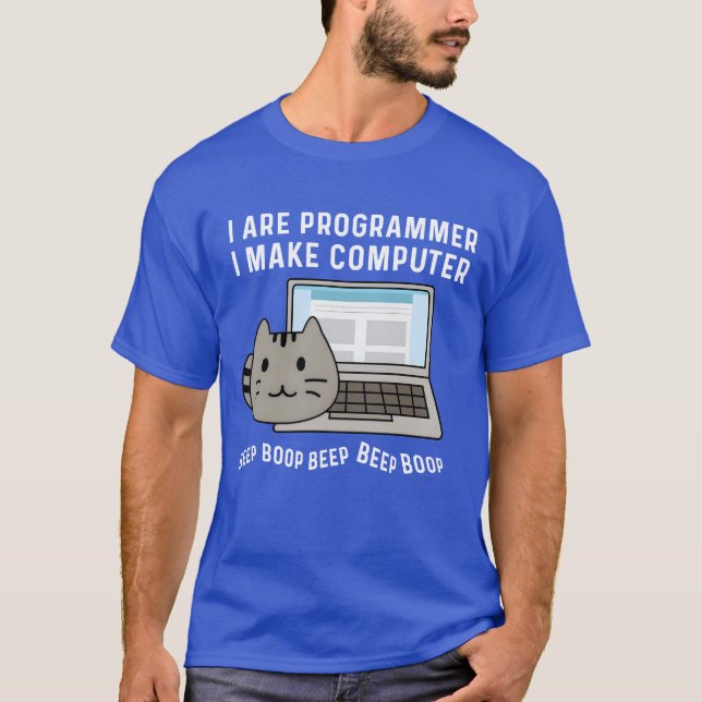 Beep Beep Boop Computer Science Professor Gift vin T-Shirt (Front)
