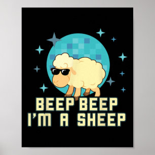 Beep Beep I'm A Sheep Funny Farm Animal Novelty Gi Poster