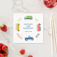 Beep screech blue truck birthday party