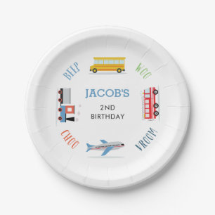 Beep Vroom Woo Airplane2b Paper Plates