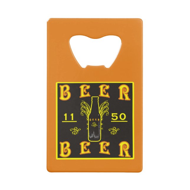 Beer 11 50 Orange Credit Card Bottle Opener (Front)