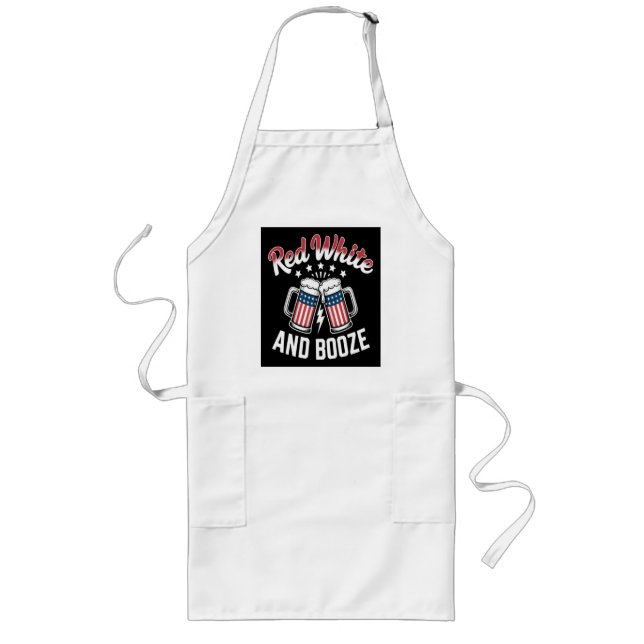 Beer 4th Of July , Patriotic Party Long Apron (Front)