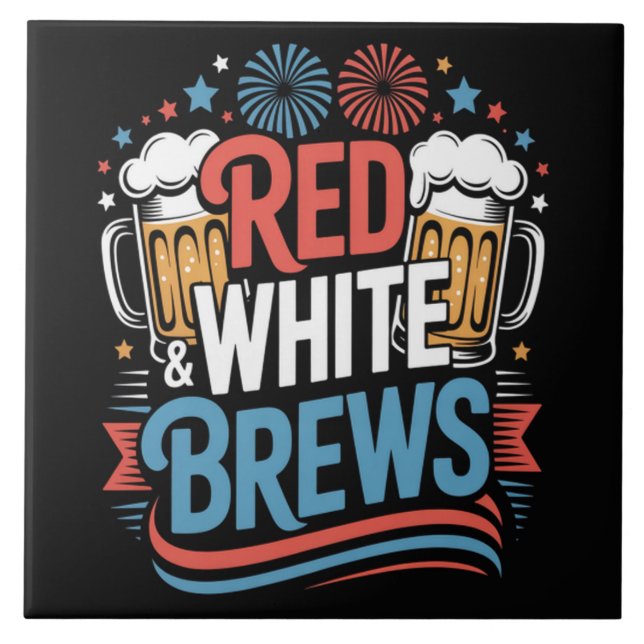 Beer 4th of July Tile (Front)