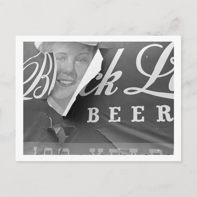 Beer Advertisement, Billboard, Peeling, 1941 Postcard (Front)
