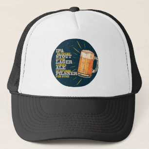 Beer Always, blue circle Trucker Hat