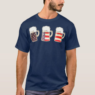 Beer American Flag 4th July Beer Crafter And T-Shirt