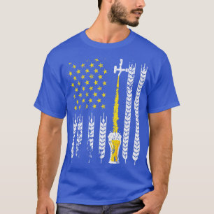 Beer American Flag 4th July USA Brewer T-Shirt