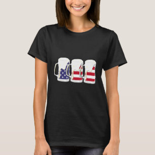 Beer American Flag  4th Of July Men Women Merica U T-Shirt