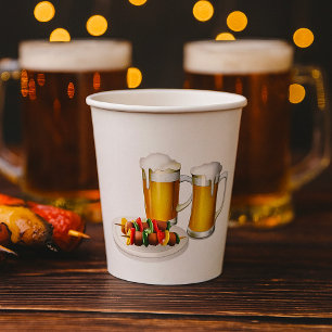 Beer And Barbecue Paper Cups