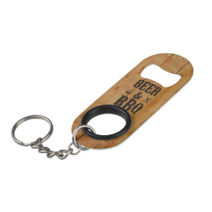 Beer and BBQ Keychain Bottle Opener