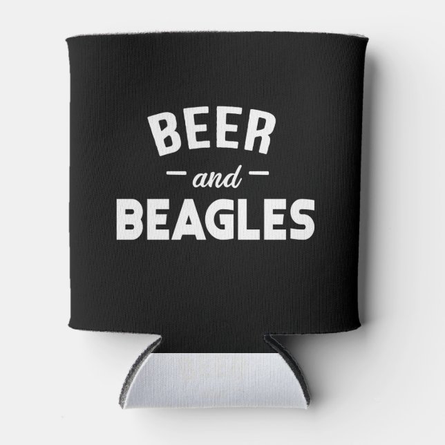 Beer And Beagles Can Cooler (Front)
