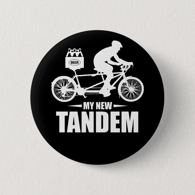 Beer And Bike Is A Perfect Tandem 2 Inch Round Button (Front)