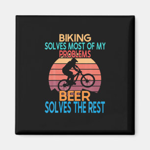 Beer And Biking Birthday Magnet
