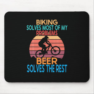 Beer And Biking Birthday Mouse Pad