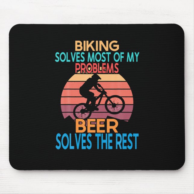 Beer And Biking Birthday Mouse Pad (Front)