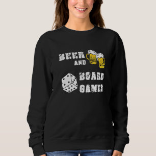 Beer And Board Games Gamer Gaming Geek Nerd Backga Sweatshirt