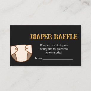 Beer and Diapers Baby Shower Diaper Raffle Enclosure Card