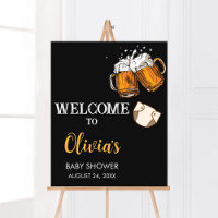 Beer and Diapers Baby Shower Welcome