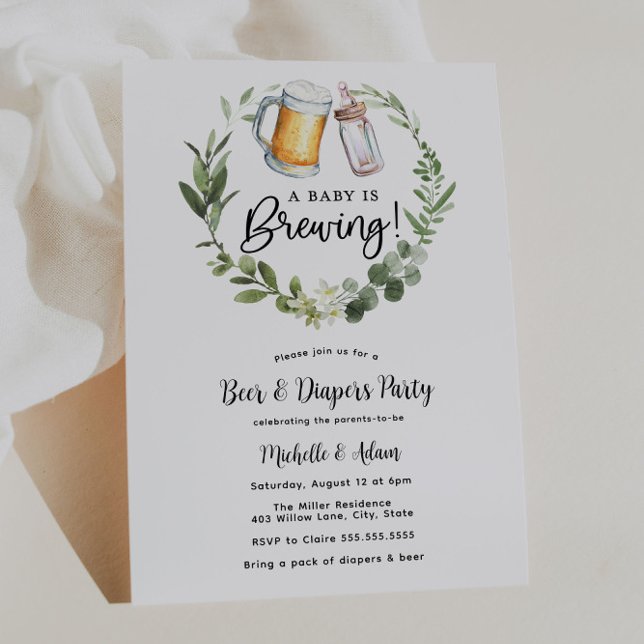 Beer and Diapers Party Invitation (Creator Uploaded)