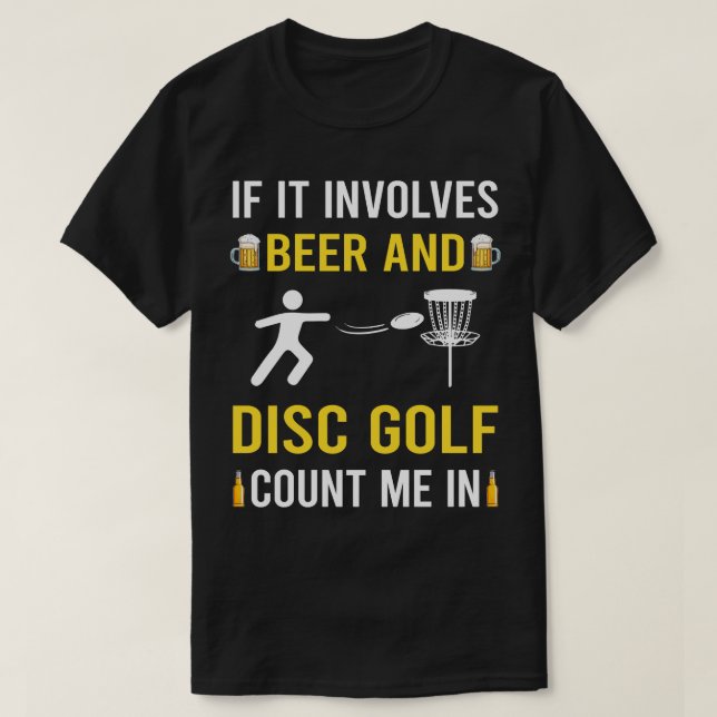 Beer And Disc Golf T-Shirt (Design Front)