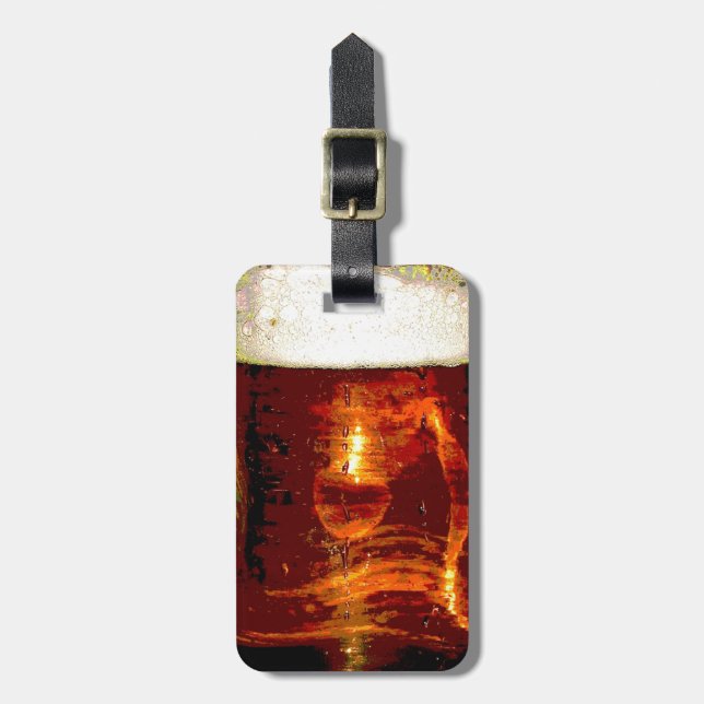 Beer and Foam Luggage Tag (Front Vertical)