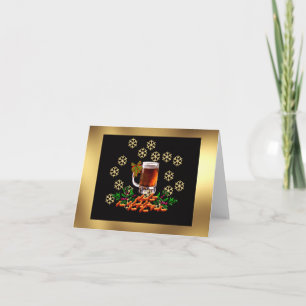 Beer and Peanuts Holiday Card
