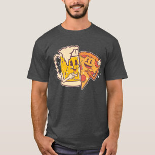 Beer and Pizza Cute Funny Best Friends Pizza  T-Shirt