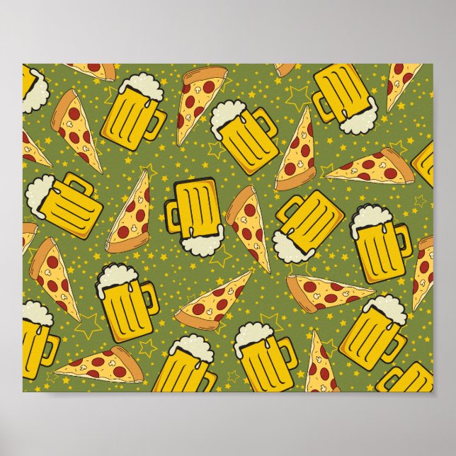 Beer and Pizza Lovers Poster (Front)