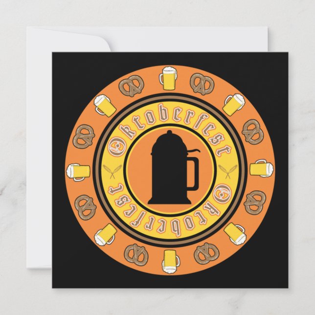 Beer and Pretzels Invitation (Front)