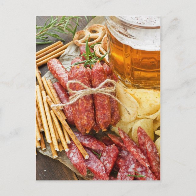 Beer And Snacks Postcard (Front)