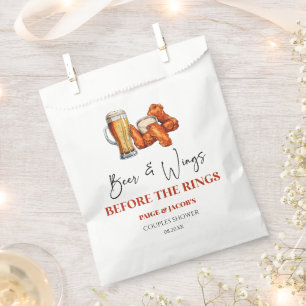 Beer and Wings Before The Wings Couples Shower Favour Bag