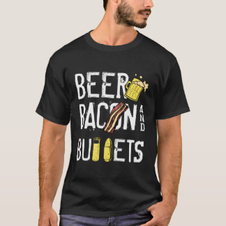 Beer Bacon Bullets Funny Gun Owner Second Amendmen T-Shirt