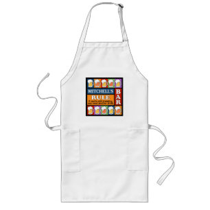 BEER Bar Pop Art CUSTOM NAME aprons