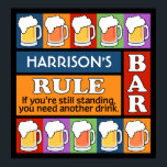 BEER Bar Pop Art CUSTOM NAME poster<br><div class="desc">Change the text field to what you want. You can also change the font and its size and colour by using the "Customize it" function,  as well as add more text fields if you wish. See my store for more items with this design.</div>