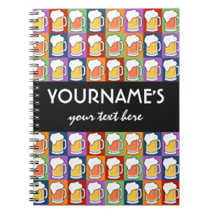 BEER Bar Pop Art custom notebook