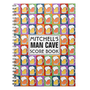 BEER Bar Pop Art custom text notebook