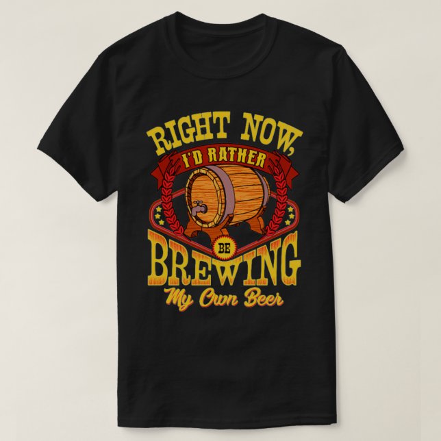 Beer Barrel Brewing Homebrew Brasserie Homebrewing T-Shirt (Design Front)