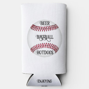Beer, Baseball, Hotdogs Can Cooler