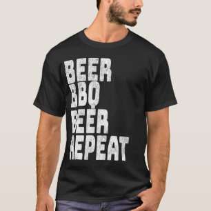 Beer BBQ Beer Repeat. Standard Barbecue Process T-Shirt