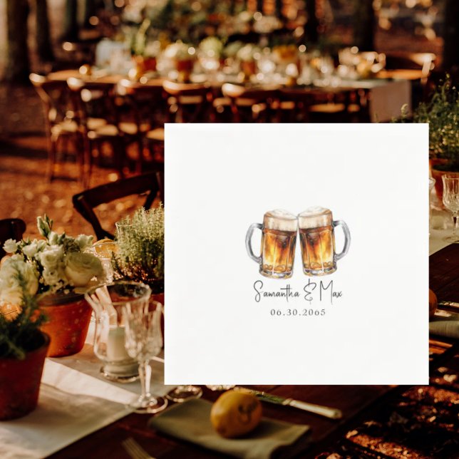 Beer & BBQ Wedding  Napkin (Creator Uploaded)