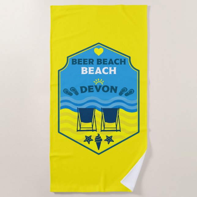 Beer Beach Devon Beach Towel (Front)