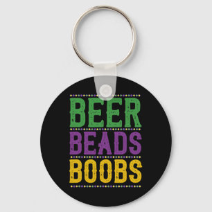 Beer Beads Breast Carnival Parade Gift Funny Mardi Keychain