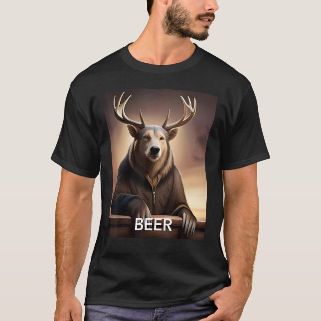 Beer Bear Deer T-Shirt (Front)