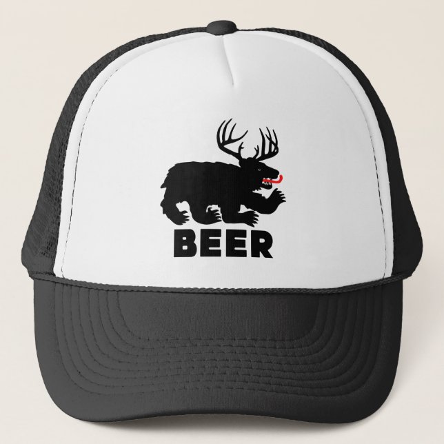 Beer -- Bear + Deer Trucker Hat (Front)