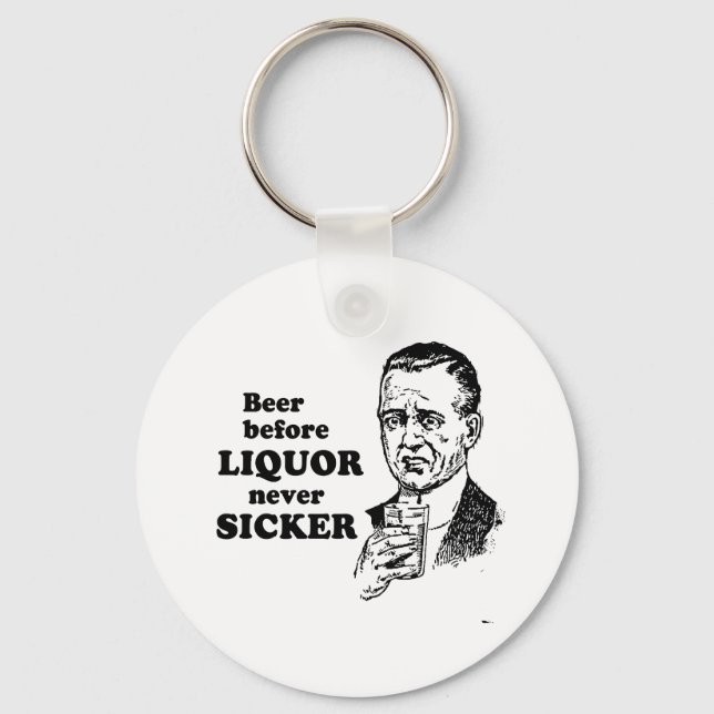 BEER BEFORE LIQUOR KEYCHAIN (Front)