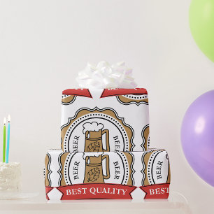 Beer Best Quality Craft Brew Badge Wrapping Paper