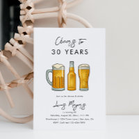 Beer Birthday Invitation | Drinks Birthday Invite