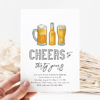 Beer Birthday Invitation | Drinks Birthday Invite