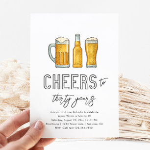 Beer Birthday Invitation   Drinks Birthday Invite